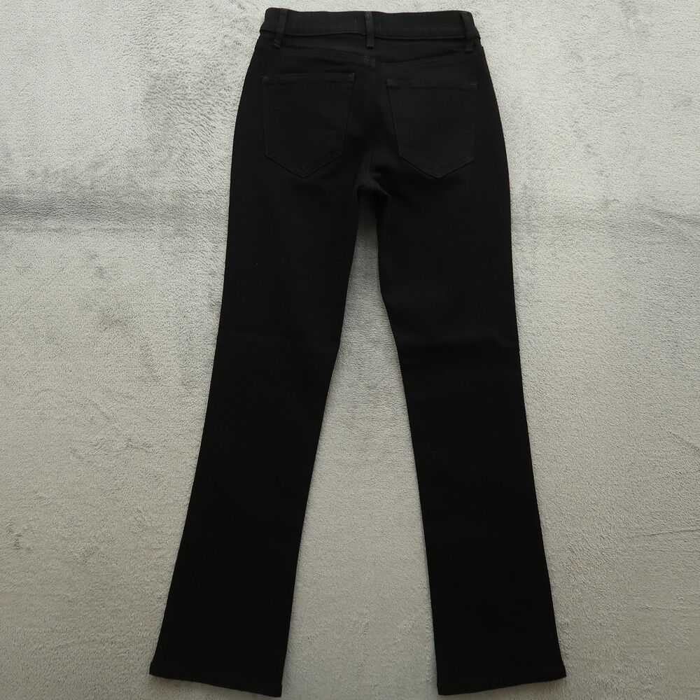 Express Jeans Womens Size 0 Black Skyscraper Mid-Rise Kick Split Hem 31" Inseam - Picture 13 of 16